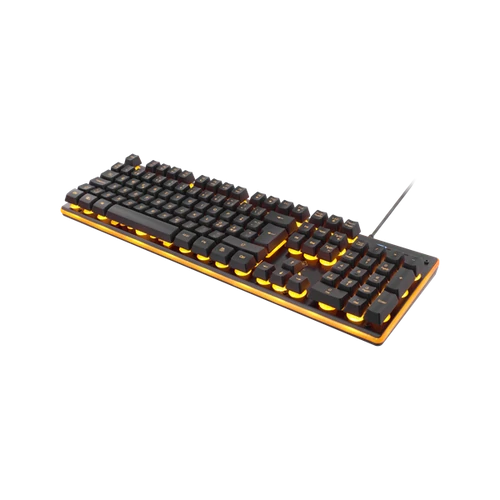 DELTACO GAMING Billentyűzet GAM-021 Nordic layout, membrane switches, orange backlight, 25-keys anti-ghosting, black/or