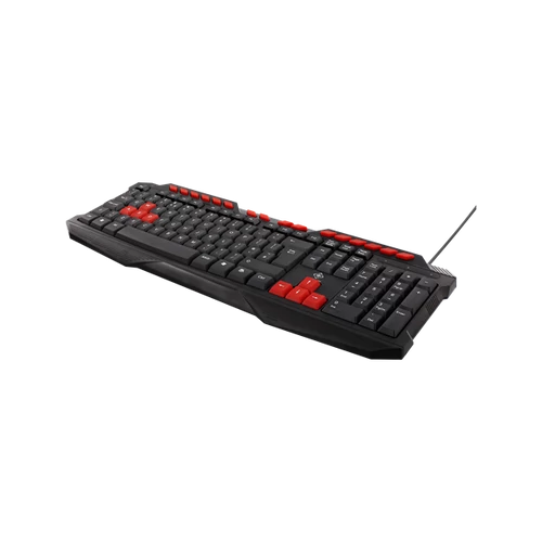 DELTACO GAMING Billentyűzet GAM-024UK, keyboard, anti-ghosting, USB, UK layout, black/orange