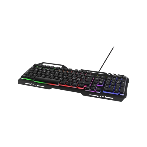 DELTACO GAMING Billentyűzet GAM-042, keyboard, RGB backlight, USB, Nordic Layout, metal frame, black