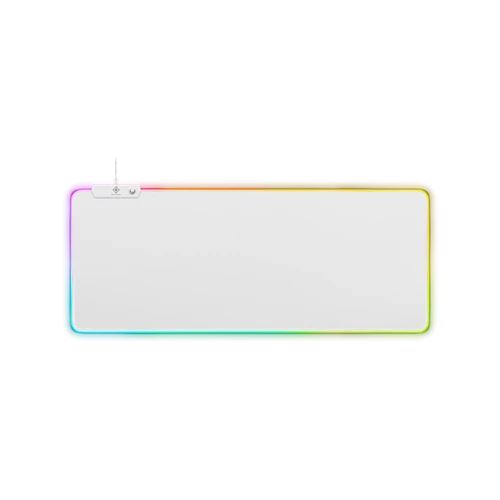 DELTACO GAMING Egérpad GAM-079-W, WMP90, RGB Mousepad, 90x36cm, 6xRGB modes, 7xStatic modes, white