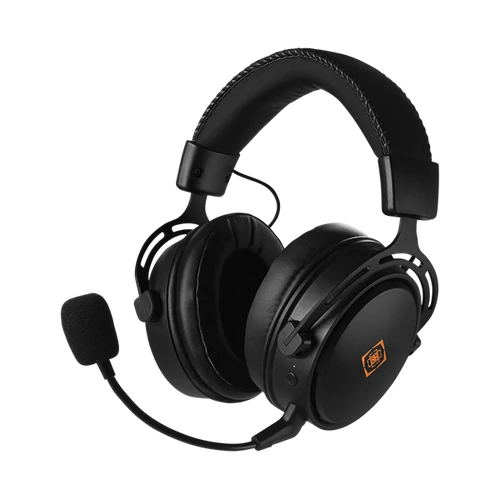 DELTACO GAMING Fejhallgató mikrofonnal GAM-109, DH410 wireless gaming headset, 2.4 GHz USB receiver, 50mm element, black