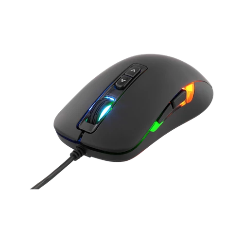 DELTACO GAMING Vezetékes Egér GAM-029, Optical gaming mouse, 7 buttons, breathing LEDs, USB, black