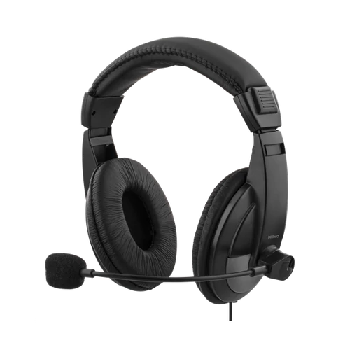 DELTACO USB stereo headset, 40mm drivers, 32 ohm, 20Hz-20kHz, 96dB ± 3dB, Black