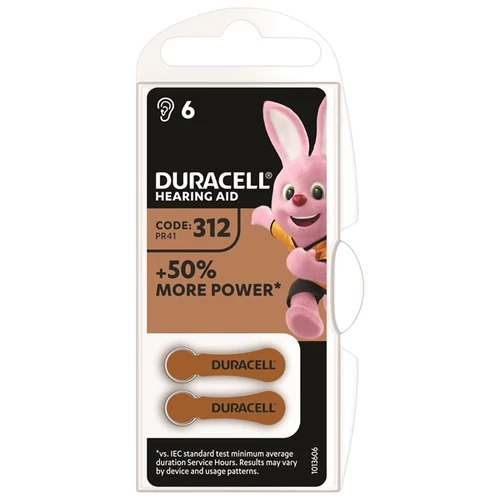 DURACELL DA312 6db elem (hallókészülék)