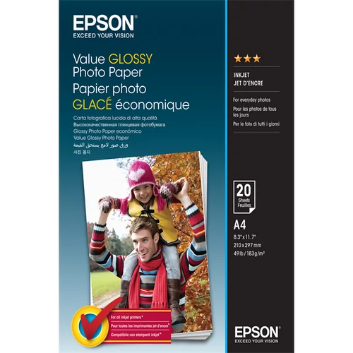 EPSON Fotópapír Value Glossy Photo Paper - A4 - 20 Lap