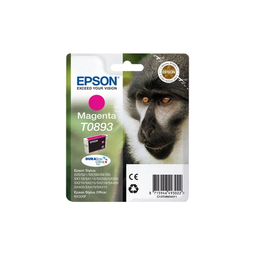EPSON Tintapatron Singlepack Magenta T0893 DURABrite Ultra Ink