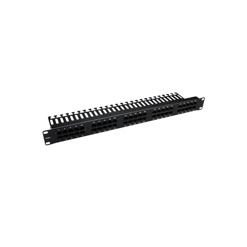 EXCEL ISDN 50 portos telefon panel, fekete, 1U
