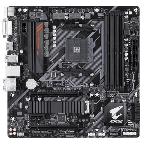 GIGABYTE Alaplap AM4 B450 AORUS M AMD B450, mATX
