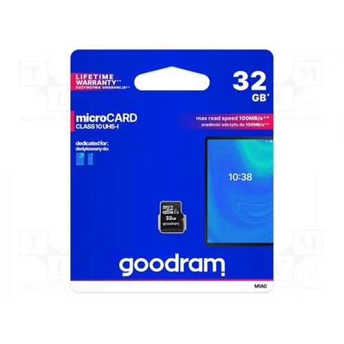 GOODRAM Memóriakártya SDHC 32GB CL10 UHS-I adapter nélkül
