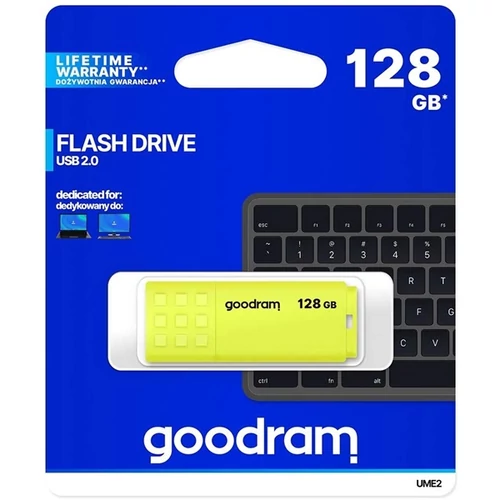 GOODRAM Pendrive 128GB, UME2 USB 2.0, Sárga