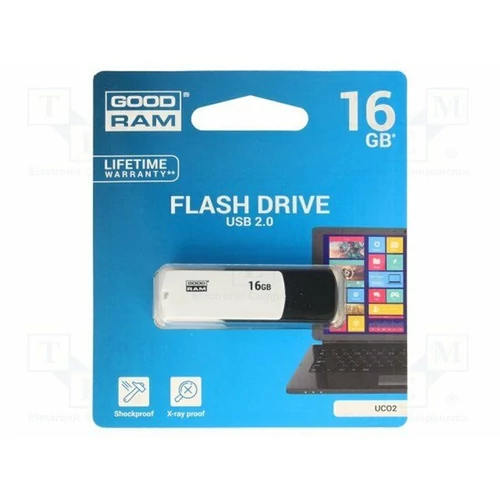 GOODRAM Pendrive 16GB, UCO2 USB 2.0,Fekete-Fehér
