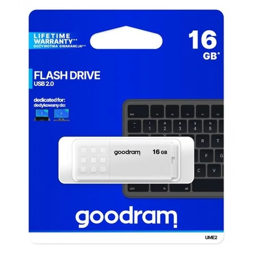 GOODRAM Pendrive 16GB, UME2 USB 2.0, Fehér