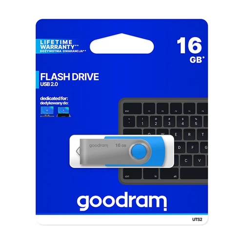 GOODRAM Pendrive 16GB, UTS2 USB 2.0, Kék