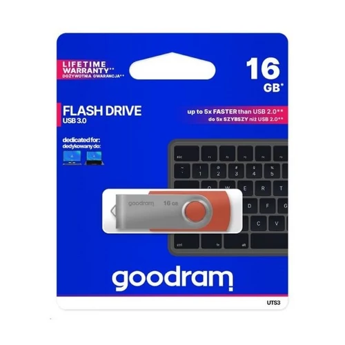 GOODRAM Pendrive 16GB UTS3 USB 3.0, Piros