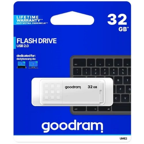 GOODRAM Pendrive 32GB, UME2 USB 2.0, Fehér