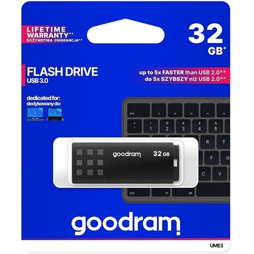GOODRAM Pendrive 32GB, UME3 USB 3.1, Fekete