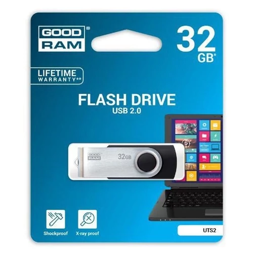 GOODRAM Pendrive 32GB, UTS2 USB 2.0, Fekete