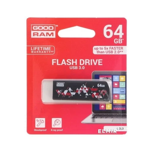 GOODRAM Pendrive 64GB, UCL3 USB 3.0, Fekete