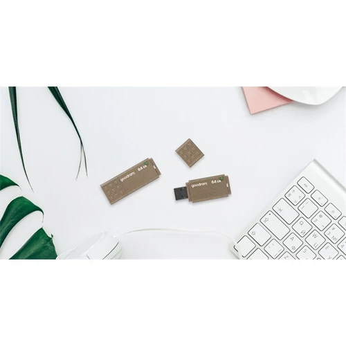 GOODRAM Pendrive 64GB, UME3 USB 3.1, ECO Friendly (100%-ban lebombó ház)