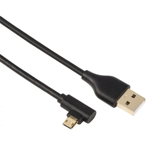 HAMA ADATKÁBEL MICRO USB, 1M, DERÉKSZÖGŰ, FEKETE