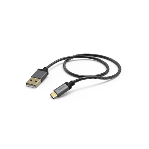 HAMA 173636, ADATKÁBEL TYPE C/USB A "ELITE - METAL" 1,5M