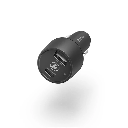 HAMA 210589, AUTÓS TÖLTŐ USB A + TYPE-C, (PD,QC) 30W