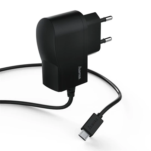 HAMA HÁLÓZATI TÖLTŐ MICRO USB, 1A,  FEKETE