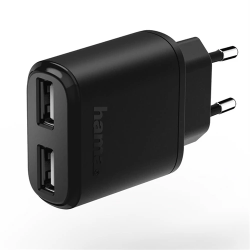 HAMA 123544, HÁLÓZATI TÖLTŐ USB DUPLA "AUTO DETECT" 2,4A