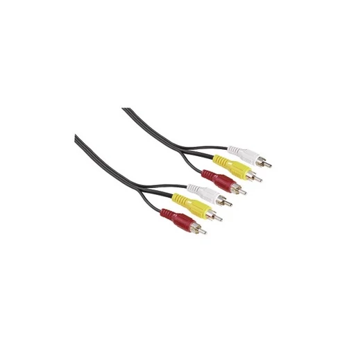 HAMA 43134, Kompozit összekötő kábel 3 RCA- 3 RCA 2 méter