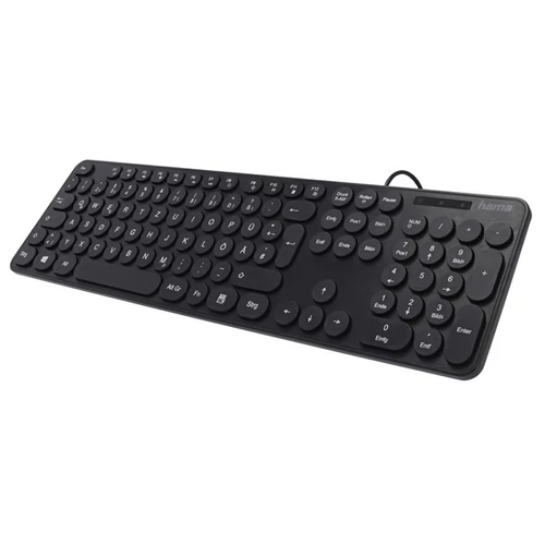 HAMA 182674, BILLENTYŰZET "KC-500" RETRÓ, ÍRÓGÉP DESIGN, FEKETE,USB