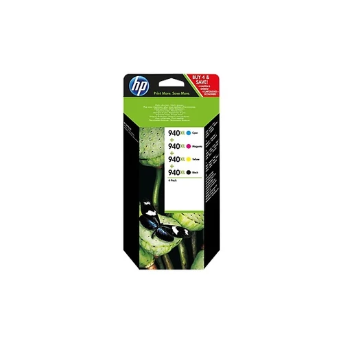 HP 940XL 4 darabos nagy kapacitású fekete/ciánkék/bíbor/sárga eredeti tintapatron
