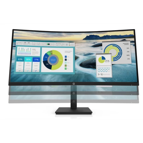 HP monitor P34hc G4 34" AG ívelt 3440x1440, 21:9, 3500:1, 250cd, 5ms, HDMI, Displayport, fekete