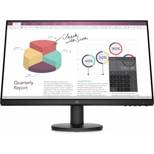 HP Monitor P24v G4 24" FHD AG IPS 1920x1080, 16:9, 1000:1, 250cd, 5ms, VGA, HDMI, fekete