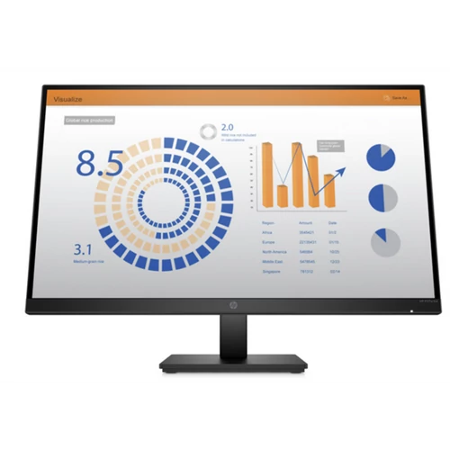HP Monitor P27q G4 27" QHD AG IPS 2560x1440, 16:9, 1000:1, 300cd, 5ms, VGA, HDMI, fekete
