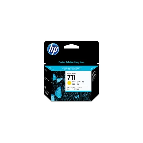HP No 711 CZ136A 3db-os sárga tintapatron csomag