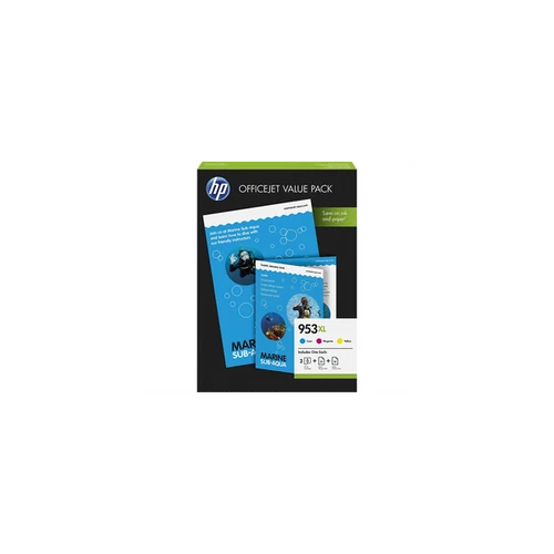 HP No 953XL 1CC21AE Officejet Value Pack, CMY + 75 lap A4 papir