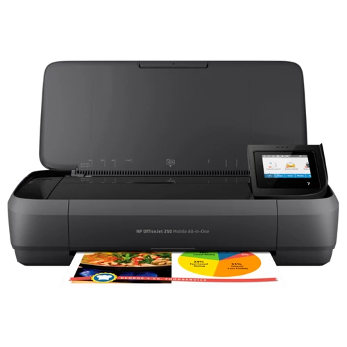 HP Tintasugaras MFP NY/M/S Officejet 250 mobil, USB/Wi-Fi, A4, 10lap/perc(FF;ISO), Hordozható, Akku