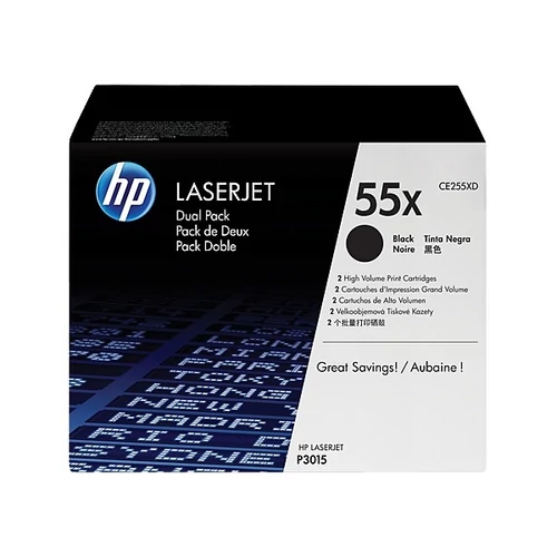 HP Toner LJ P3015 fekete duplacsomag 2x12500/oldal