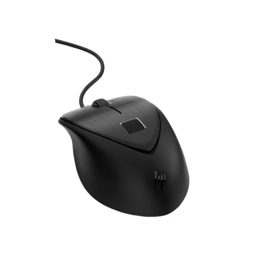 HP Vezetékes egér, USB, Scroll, Lézer, Ujjlenyomat olvasó, fekete
