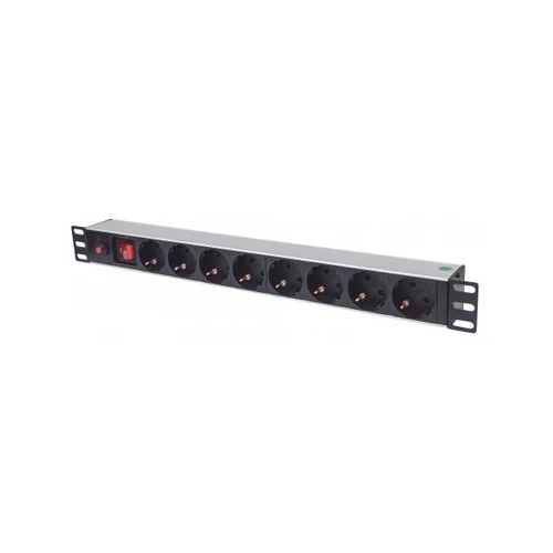 INTELLINET PDU 8x SCHUKO 19" 1U 3m kapcsolós Fekete