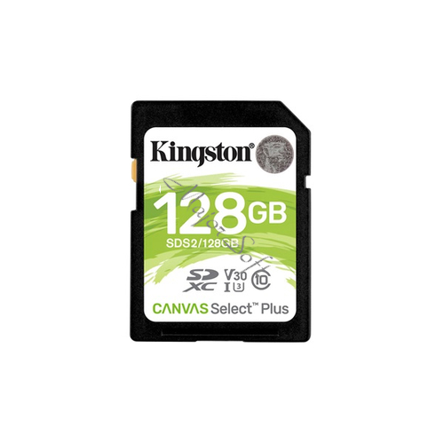 KINGSTON Memóriakártya SDXC 128GB Canvas Select Plus 100R C10 UHS-I U3 V30