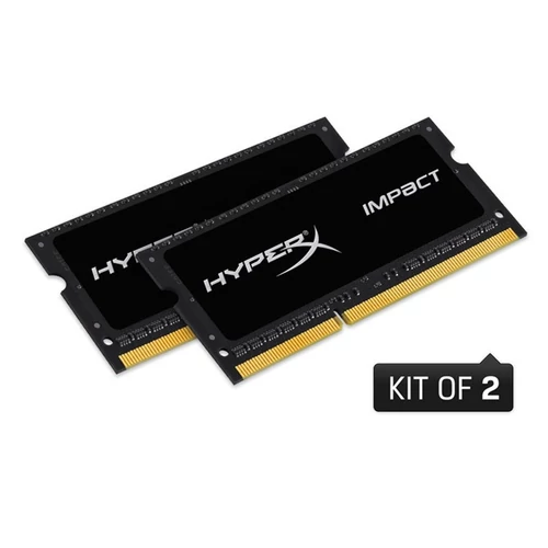KINGSTON NB Memória HYPERX DDR3L 16GB 1600MHz CL9 SODIMM (Kit of 2) 1.35V Impact