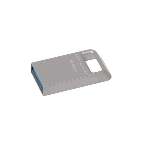KINGSTON Pendrive 64GB, DT Micro fém USB 3.1 (100/15)