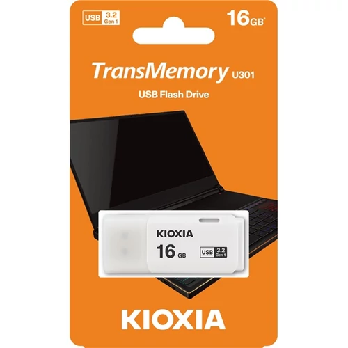 KIOXIA Pendrive 16GB, Hayabusa USB 3.0, Fehér (TOSHIBA)