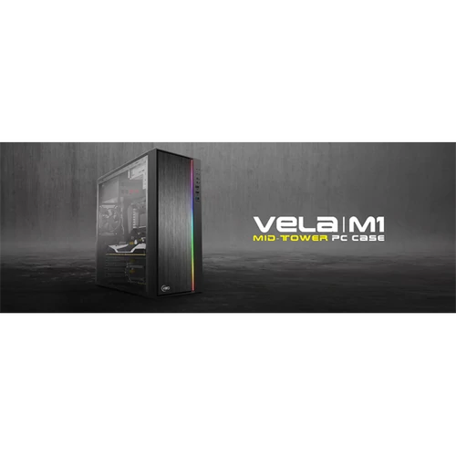 KWG gaming ház VELA M1 midi toronyház RGB lighting