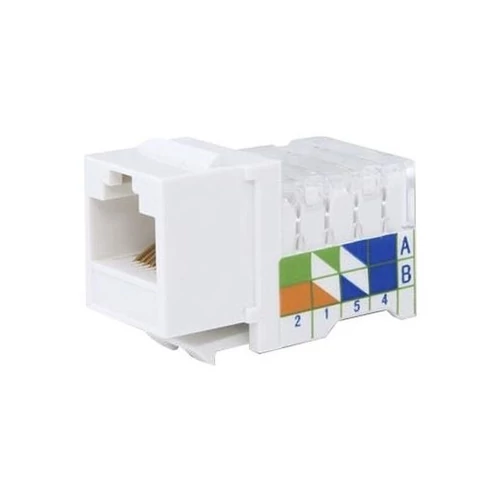 LEGRAND RJ45 Keystone port, Cat5e, árnyékolatlan (UTP), C110 csatlakozós, 180°, 100MHz 1Gigabit
