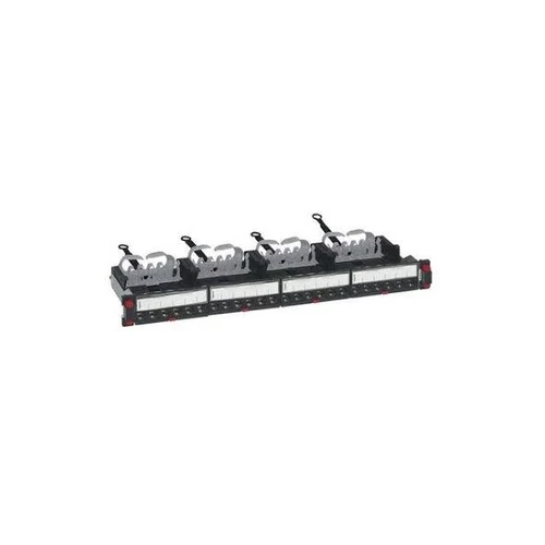 LEGRAND patch panel 19`-1U 24xRJ45 Cat6A árnyékolt (STP) 6xRJ45 kazettás/LCS3 gyorscsatlakozós portok egyenes 500MHz 10