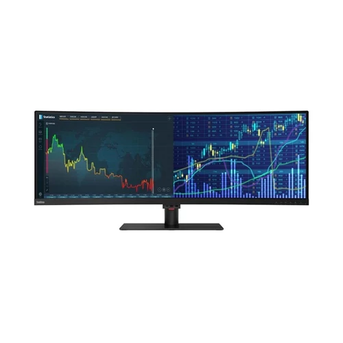 LENOVO Ívelt Monitor ThinkVision P44w-10; 43.4" UHD 3840x1200 VA 144Hz, 32:10, 3000:1, 380 nits, 4ms, HDMI, DP, USB 3.1