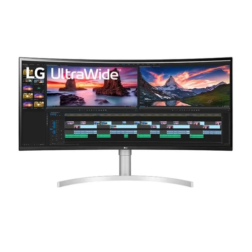 LG Ívelt IPS monitor 38" 38WN95C, 3840x1600, 21:9, 450cd/m2, 1ms, 2xHDMI/DisplayPort/Thunderbolt/2xUSB, hangszóró