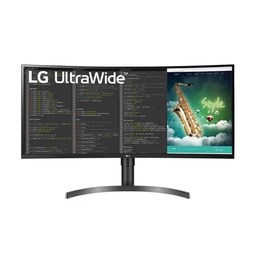 LG ívelt monitor 35" - 35WN65C-B 3440x1440, 21:9, 300 cd/m2, HDMIx2, DisplayPort, USBx2, HDR10, FreeSync, állítható mag.